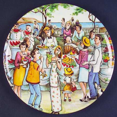 Market Scenes Dinner Plate