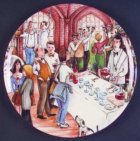 Market Scenes Dinner Plate by Brunelli