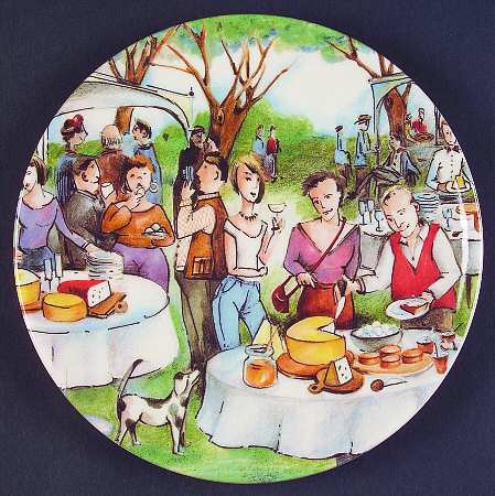 Market Scenes Salad Plate