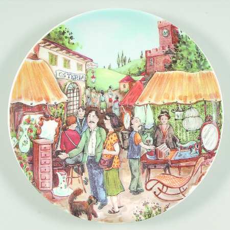 Market Scenes Salad Plate