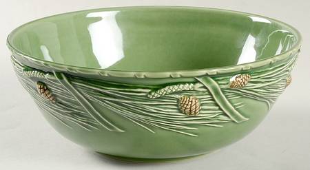 Pine Green 9" Round Vegetable Bowl