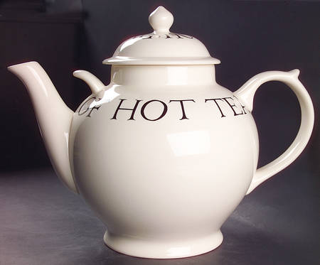 Black Toast & Marmalade Large Tea Pot & Lid