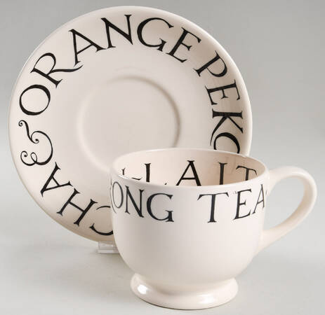 Black Toast & Marmalade Jumbo Cup & Saucer Set