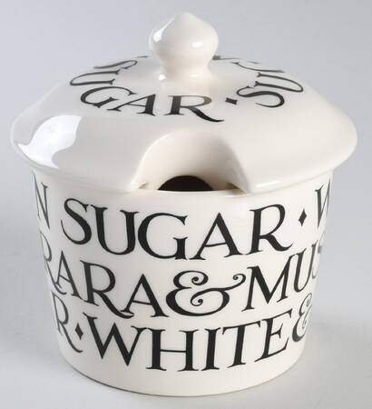 Black Toast & Marmalade Sugar Bowl & Lid