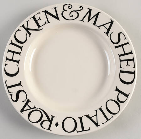 Black Toast & Marmalade Dinner Plate