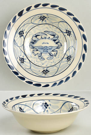 Blue Crab Coupe Cereal Bowl
