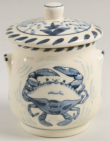 Blue Crab Sugar Bowl & Lid