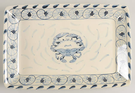 Blue Crab 13" Rectangular Serving Platter