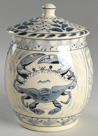 Blue Crab Cookie Jar & Lid