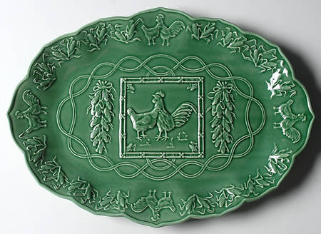 Hen & Rooster 15" Oval Serving Platter