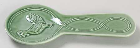 Hen & Rooster Spoon Rest/Holder (Holds 1 Spoon)