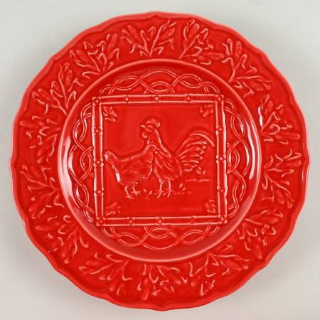 Hen & Rooster Accent Luncheon Plate