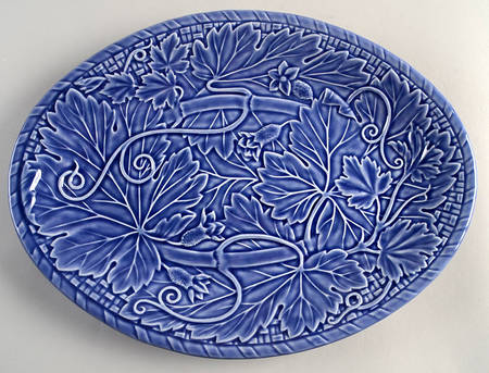 Vine Blue 15" Oval Serving Platter