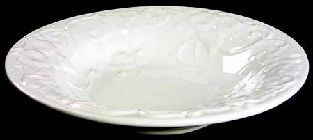 Flowers White 9" Soup/Pasta Bowl
