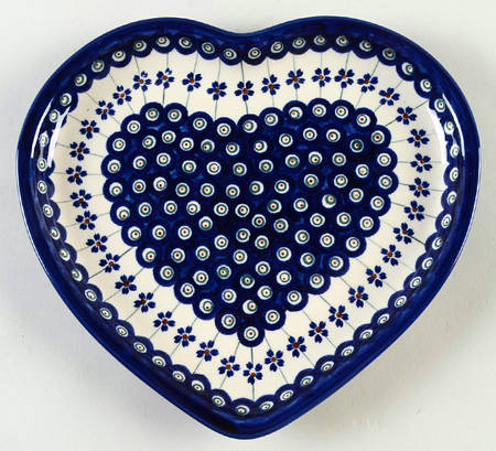 Flowering Peacock 10" Heart Plate
