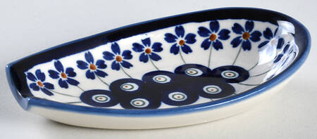 Flowering Peacock Spoon Rest/Holder (Holds 1 Spoon)