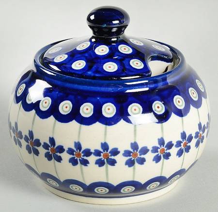Flowering Peacock Sugar Bowl & Lid