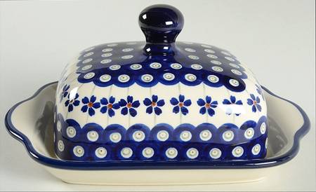 Flowering Peacock Rectangular Covered Butter