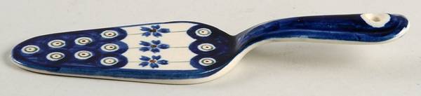 Flowering Peacock Solid Ceramic Pie/Cake Server