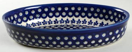 Flowering Peacock 10" Oval Baker