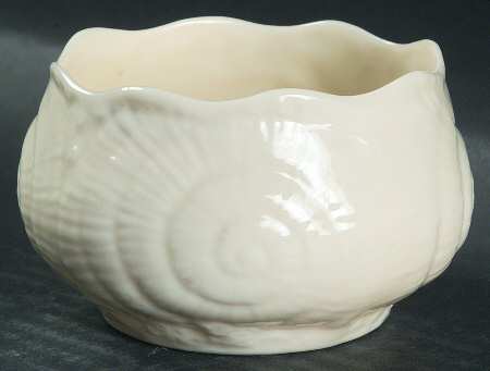 Toy Shell White Open Sugar Bowl by Belleek Pottery (Ireland)