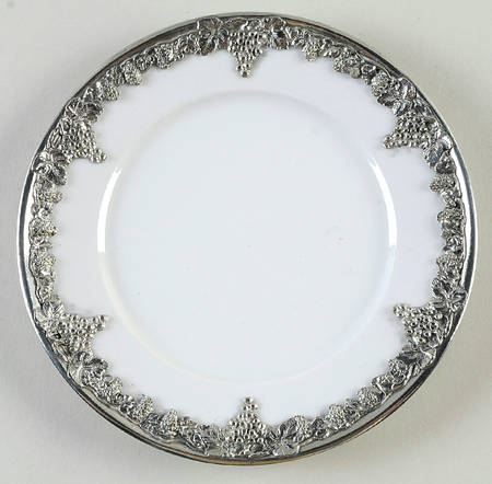 Grape Motif Salad Plate by Brescia Peltro