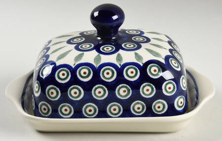 Peacock Rectangular Covered Butter