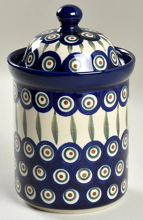 Peacock Small Canister & Lid