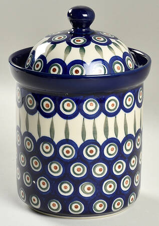 Peacock Medium Canister & Lid