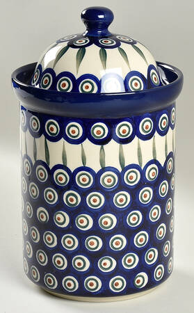Peacock Large Canister & Lid