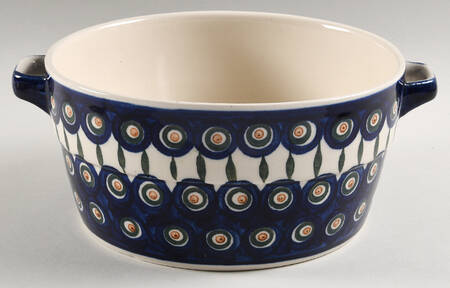Peacock 2 Qt Round Covered Casserole No Lid