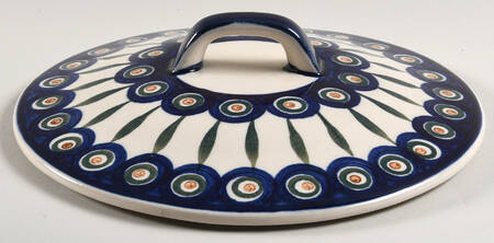 Peacock Lid for 2 Qt Round Covered Casserole