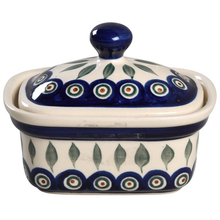 Peacock Butter Box & Lid