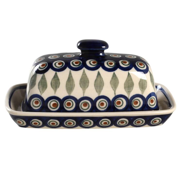 Peacock Rectangular Covered Butter