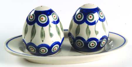 Peacock (3 Pc) Salt & Pepper Tray Set