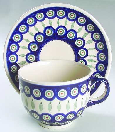 Peacock Jumbo Cup & Saucer Set