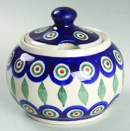 Peacock Sugar Bowl & Lid