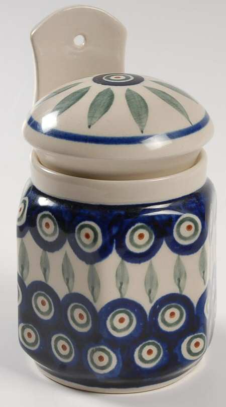Peacock 3" Wall Hanging Storage Jar & Lid