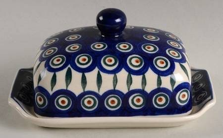 Peacock Rectangular Covered Butter