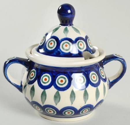 Peacock Sugar Bowl & Lid