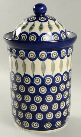 Peacock 6" Storage Jar & Lid
