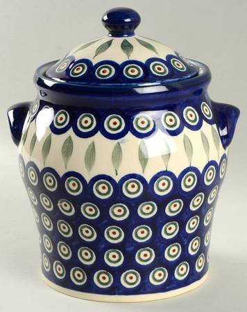 Peacock Small Canister & Lid