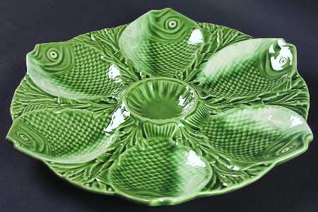 Fish Green Oyster Plate