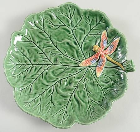 Dragonfly (Multicolor) 11" Leaf Shape Platter