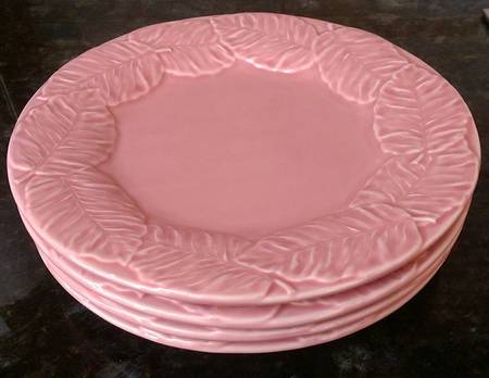 Leaf Service Peach Dinner Plate