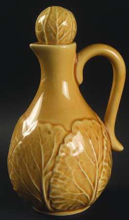 Cabbage Honey Gold Oil Or Vinegar Cruet and Stopper