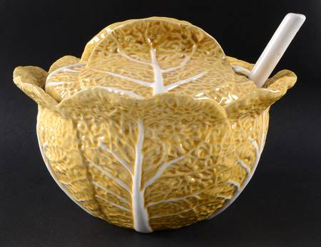 Cabbage Honey Gold Tureen & Lid w/Ladle