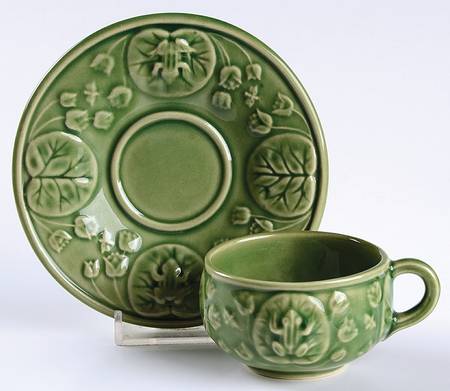 Frog Service Flat Demitasse Cup & Saucer Set