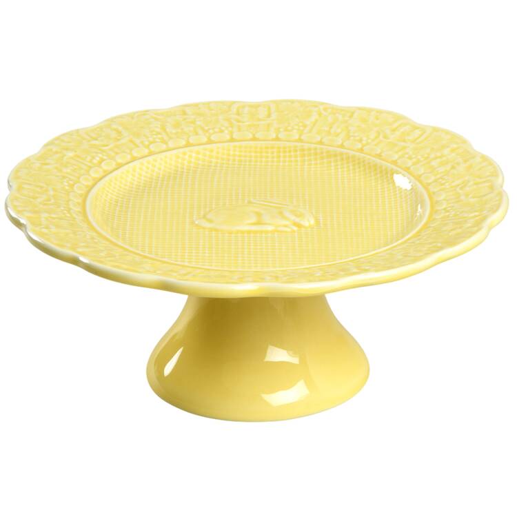 Rabbit Yellow 8" Diameter Pedestal Cake Stand