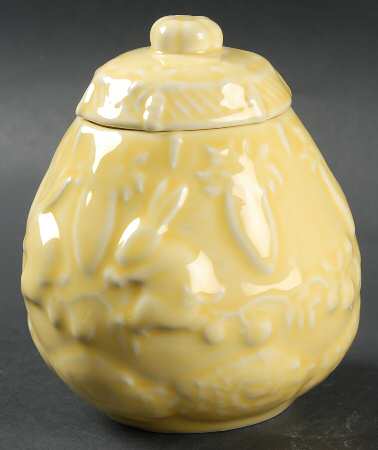 Rabbit Yellow Sugar Bowl & Lid